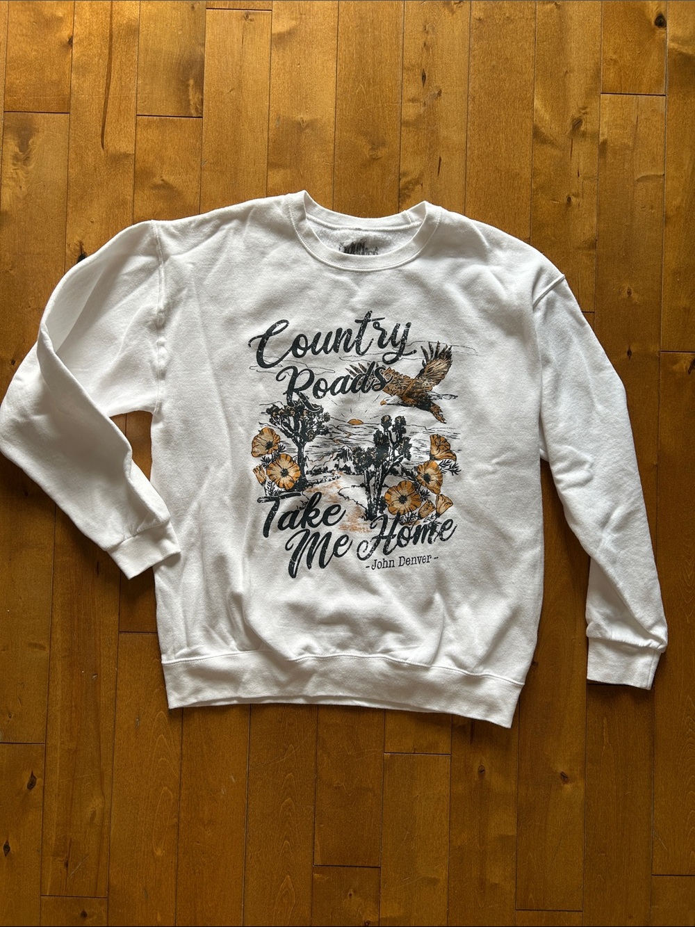 Graphic Crewnwck Sweater - Country Roads Design